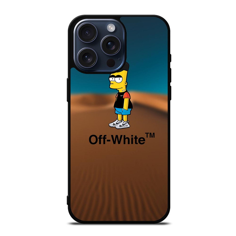 OFF WHITE BART SIMPSONS iPhone 15 Pro Max Case Cover