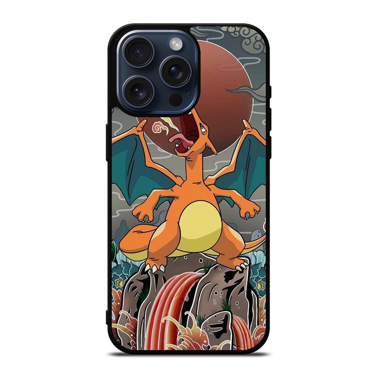 POKEMON POCKET MONSTERS CHARIZAR ART iPhone 15 Pro Max Case Cover