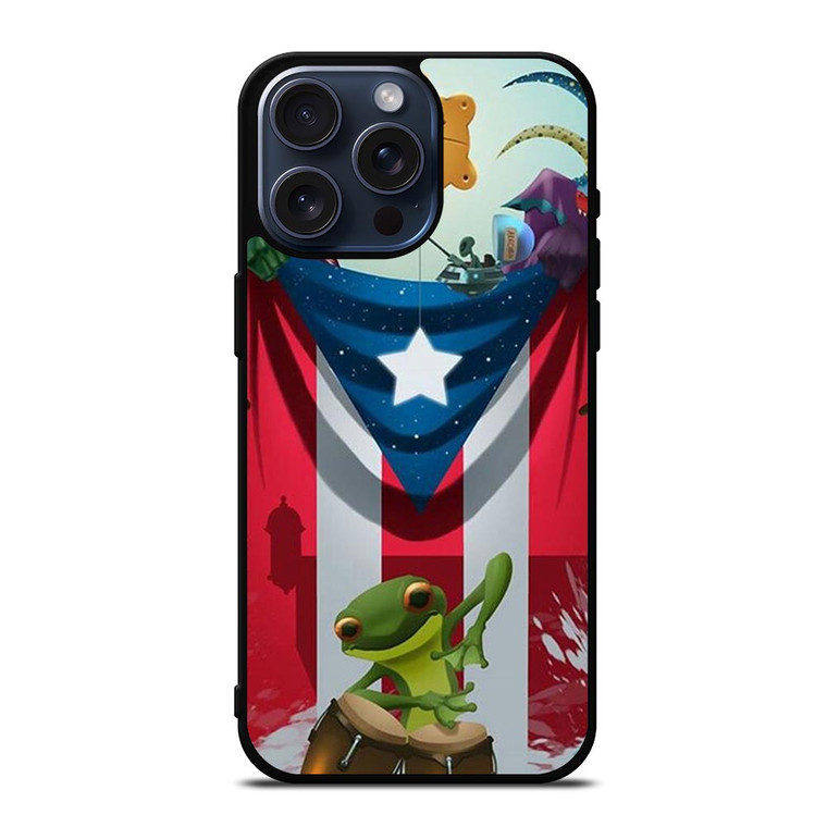 PUERTO RICO FROG FLAG iPhone 15 Pro Max Case Cover