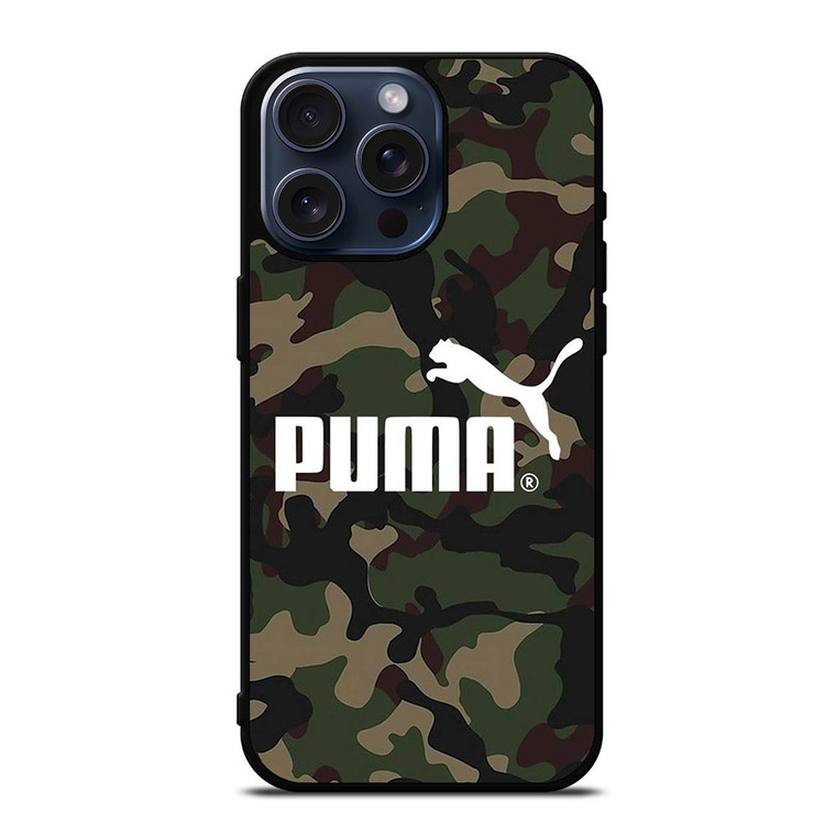 PUMA LOGO CAMO iPhone 15 Pro Max Case Cover