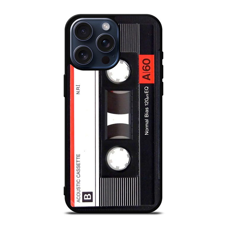 RETRO CASSETE TAPE RETRO iPhone 15 Pro Max Case Cover RETRO CASSETE TAPE RETRO iPhone 15 Pro Max Case Cover