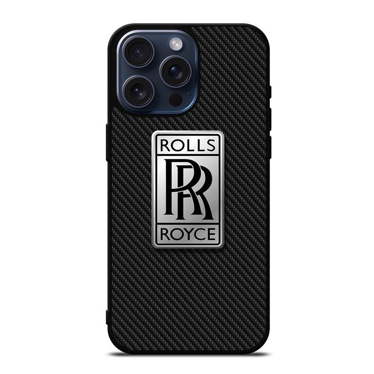 ROLLS ROYCE CAR LOGO CARBON iPhone 15 Pro Max Case Cover