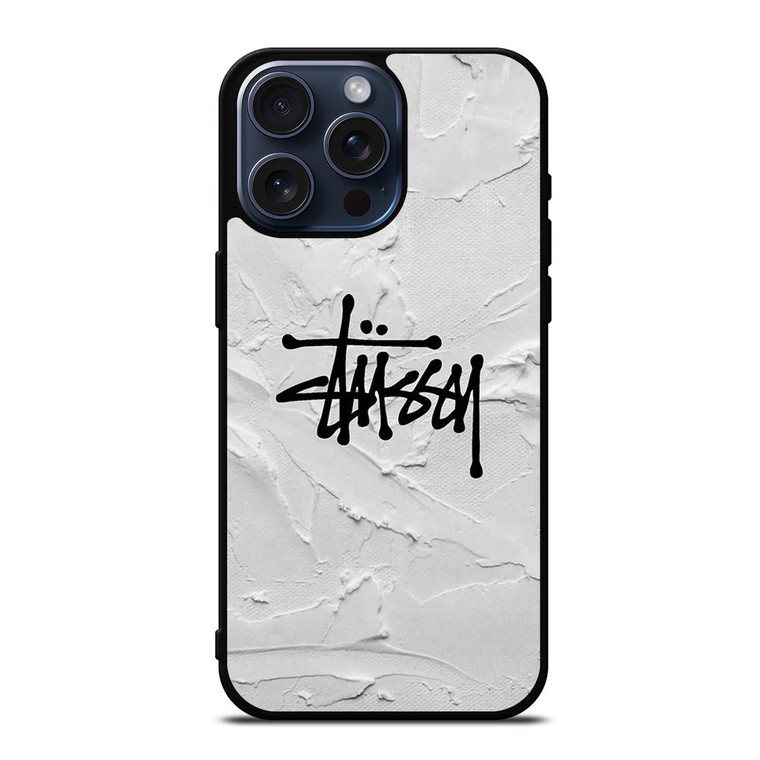 STUSSY LOGO ICON WHITE iPhone 15 Pro Max Case Cover