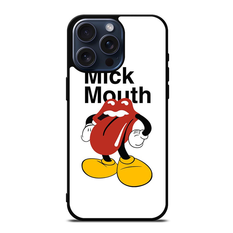THE ROLLING STONES MICK MOUTH iPhone 15 Pro Max Case Cover THE ROLLING STONES MICK MOUTH iPhone 15 Pro Max Case Cover