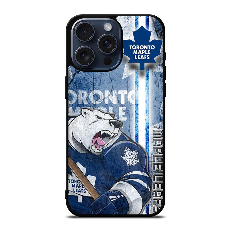 TORONTO MAPLE LEAFS LOGO BEAR MASCOT iPhone 15 Pro Max Case Cover
