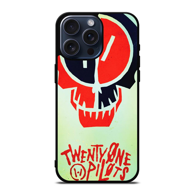 TWENTY ONE PILOTS SKULL iPhone 15 Pro Max Case Cover TWENTY ONE PILOTS SKULL iPhone 15 Pro Max Case Cover