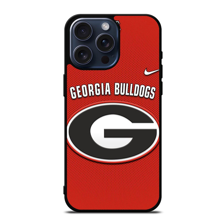 UGA UNIVERSITY OF GEORGIA BULLDOGS LOGO NIKE iPhone 15 Pro Max Case Cover