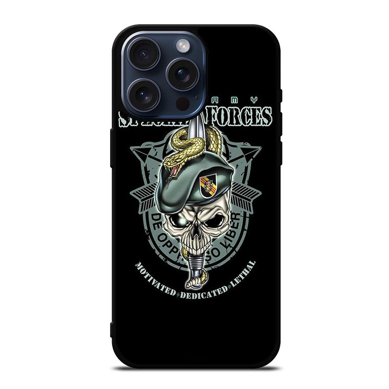 US ARMY SPECIAL FORCES LOGO SKULL iPhone 15 Pro Max Case Cover US ARMY SPECIAL FORCES LOGO SKULL iPhone 15 Pro Max Case Cover