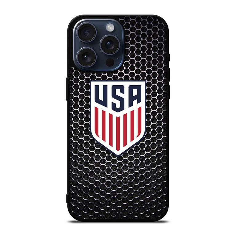 USA SOCCER LOGO CARBON iPhone 15 Pro Max Case Cover USA SOCCER LOGO CARBON iPhone 15 Pro Max Case Cover