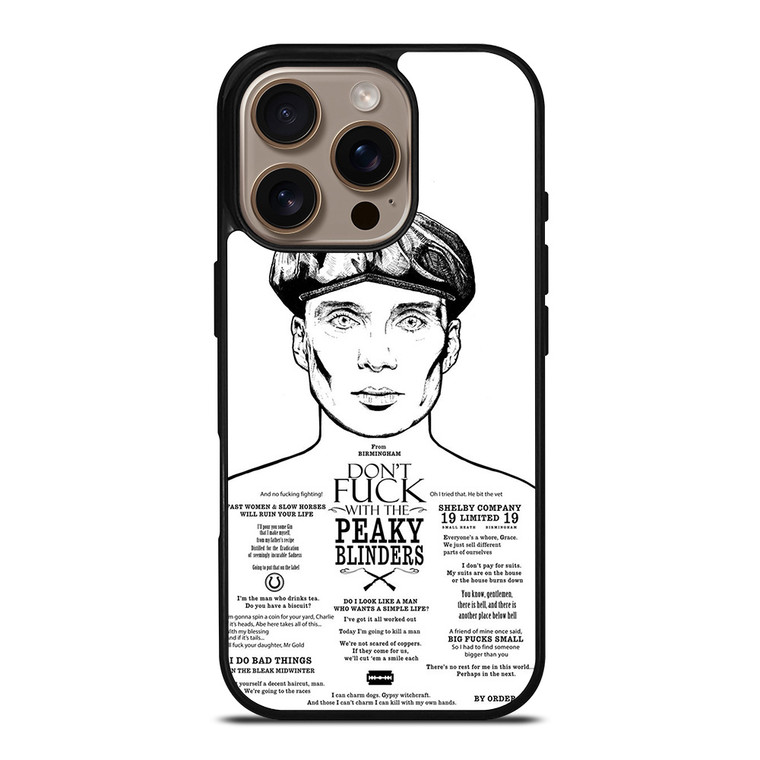 DONT FUCK WITH PEAKY BLINDERS iPhone 16 Pro Case Cover DONT FUCK WITH PEAKY BLINDERS iPhone 16 Pro Case Cover