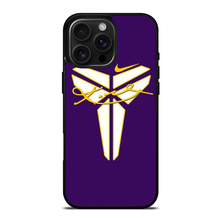 BLACK MAMBA LOGO KOBE BRYANT SIGNATURE iPhone 16 Pro Max Case Cover BLACK MAMBA LOGO KOBE BRYANT SIGNATURE iPhone 16 Pro Max Case Cover