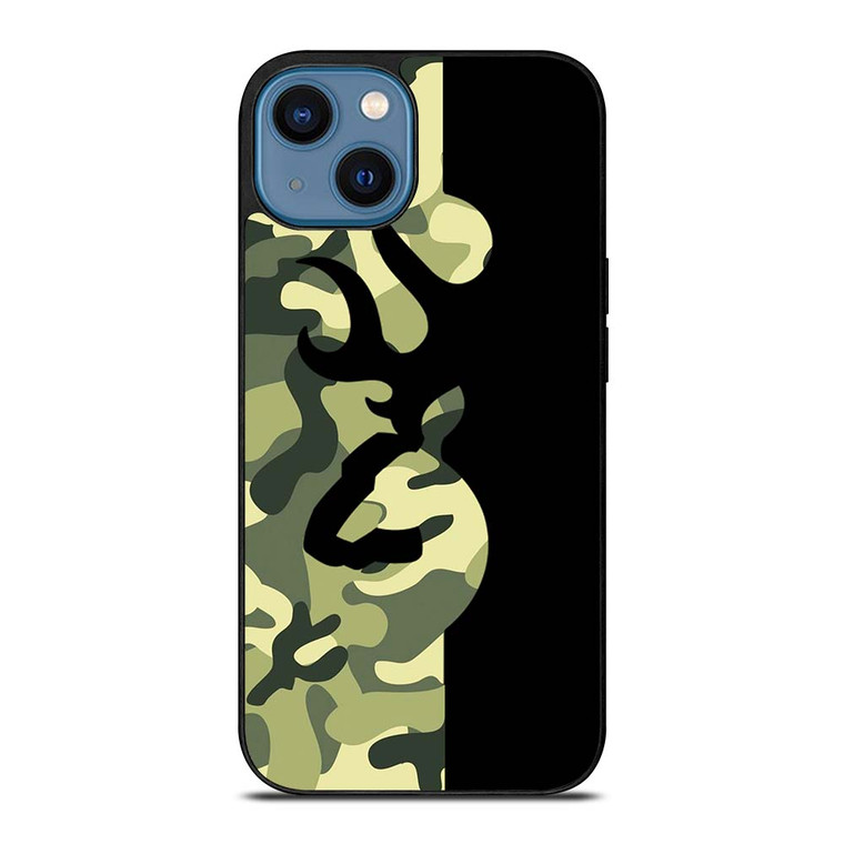 BROWNING LOGO CAMO BLACK iPhone 14 Case Cover