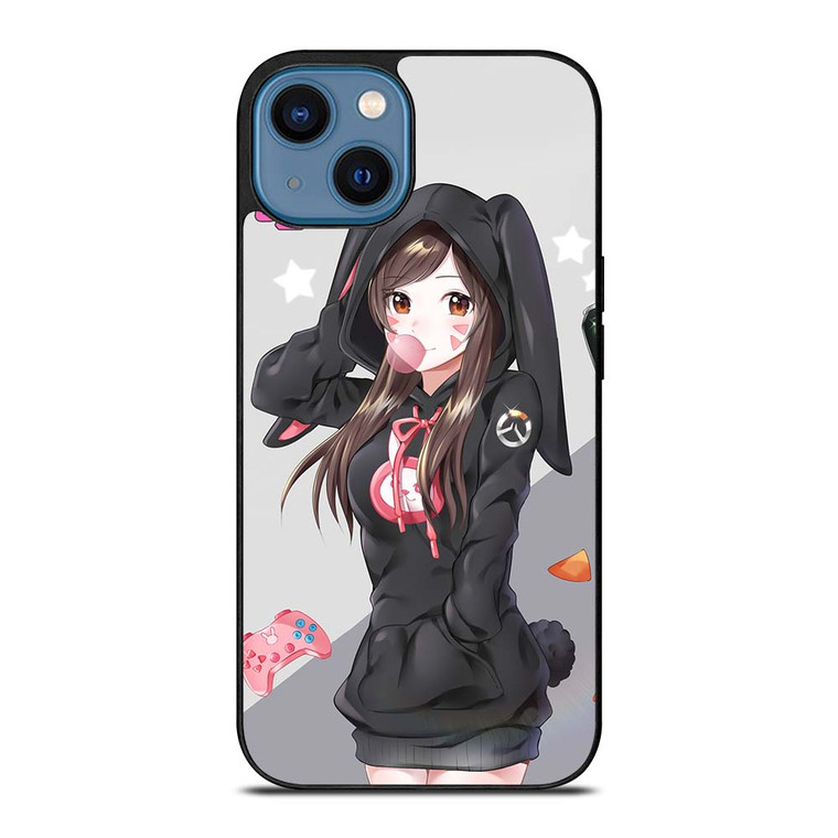 D.VA OVERWATCH BUNNY GUM iPhone 14 Case Cover