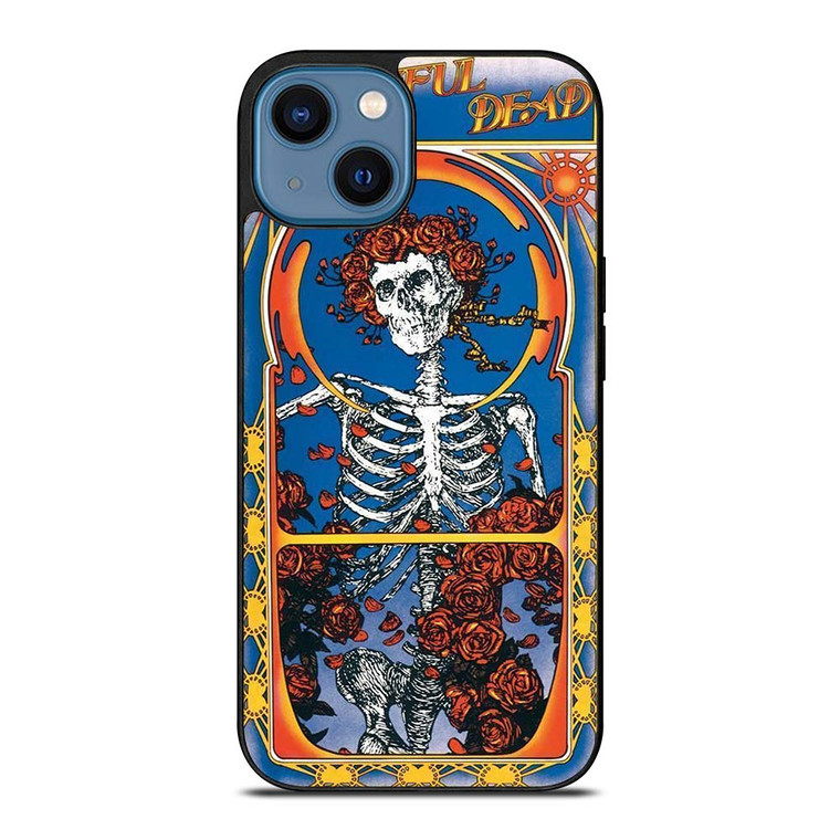 GRATEFUL DEAD SKULL AND ROSE 3 iPhone 14 Case Cover