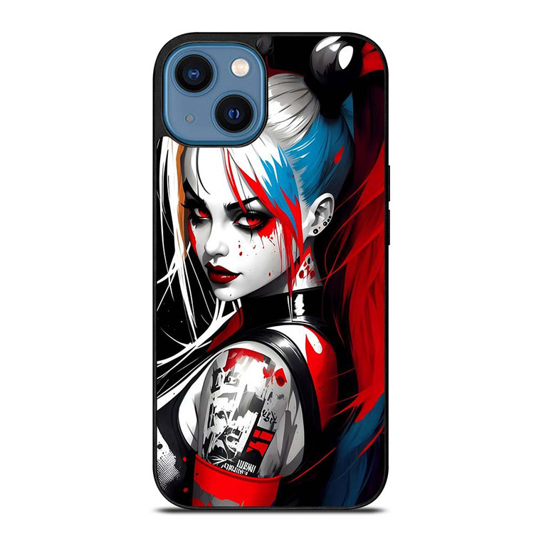 HARLEY QUINN DC ART iPhone 14 Case Cover