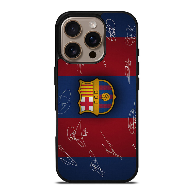 FC BARCELONA SIGNATURE iPhone 16 Pro Case Cover