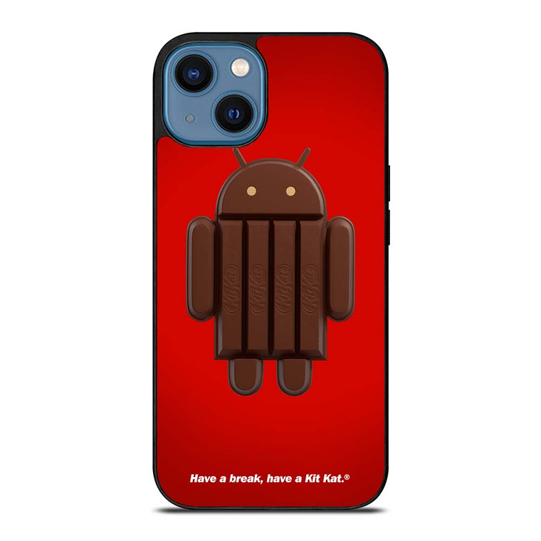 KIT KAT CHOCOLATE ANDROID ICON iPhone 14 Case Cover KIT KAT CHOCOLATE ANDROID ICON iPhone 14 Case Cover