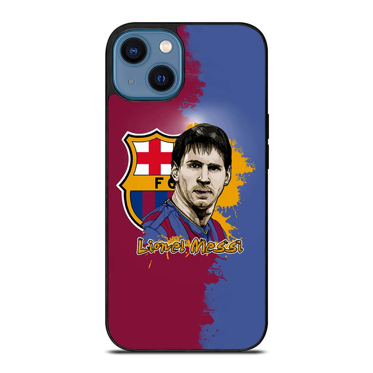 LIONEL MESSI BARCELONA ART iPhone 14 Case Cover