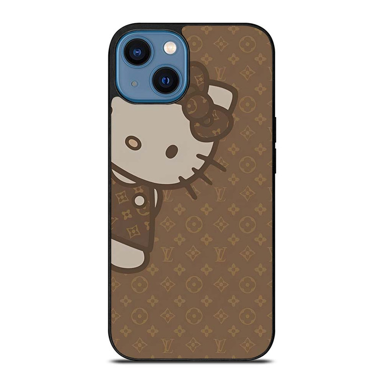LOUIS VUITTON LV PATTERN LOGO HELLO KITTY iPhone 14 Case Cover