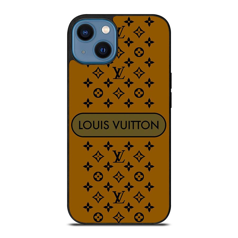 LOUIS VUITTON PATTERN LV LOGO ICON GOLD iPhone 14 Case Cover