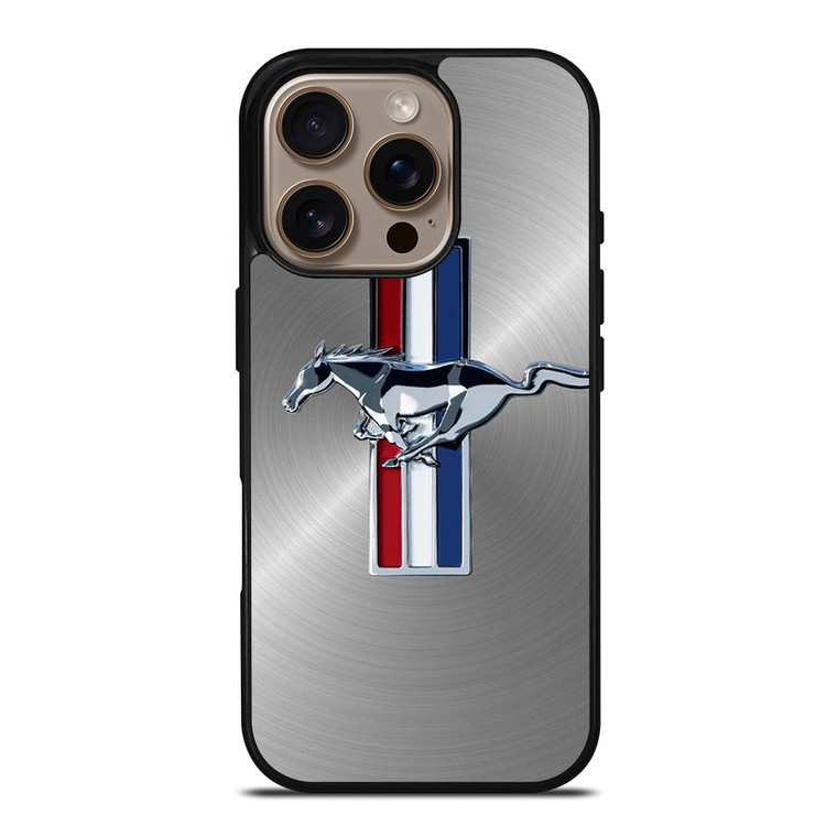 FORD MUSTANG METAL EMBLEM LOGO iPhone 16 Pro Case Cover