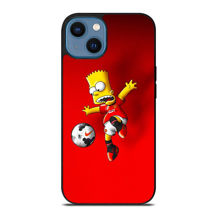 MANCHESTER UNITED BART SIMPSON iPhone 14 Case Cover