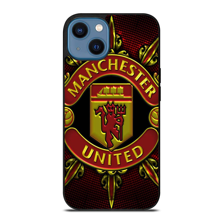 MANCHESTER UNITED LOGO ART iPhone 14 Case Cover