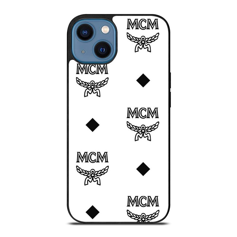 MCM WORLDWIDE LOGO WHITE iPhone 14 Case Cover