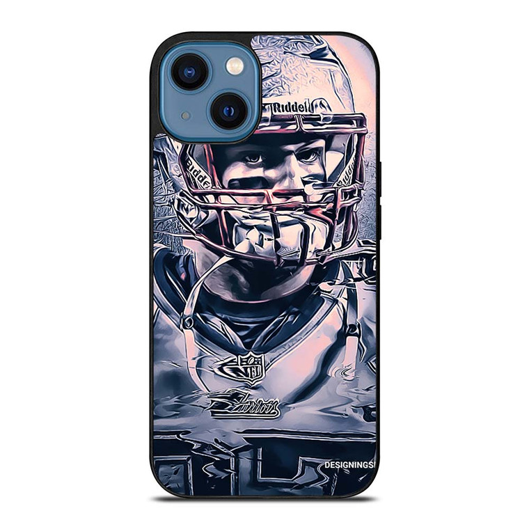 ROB GRONKOWSKI NEW ENGLAND PATRIOTS ART iPhone 14 Case Cover
