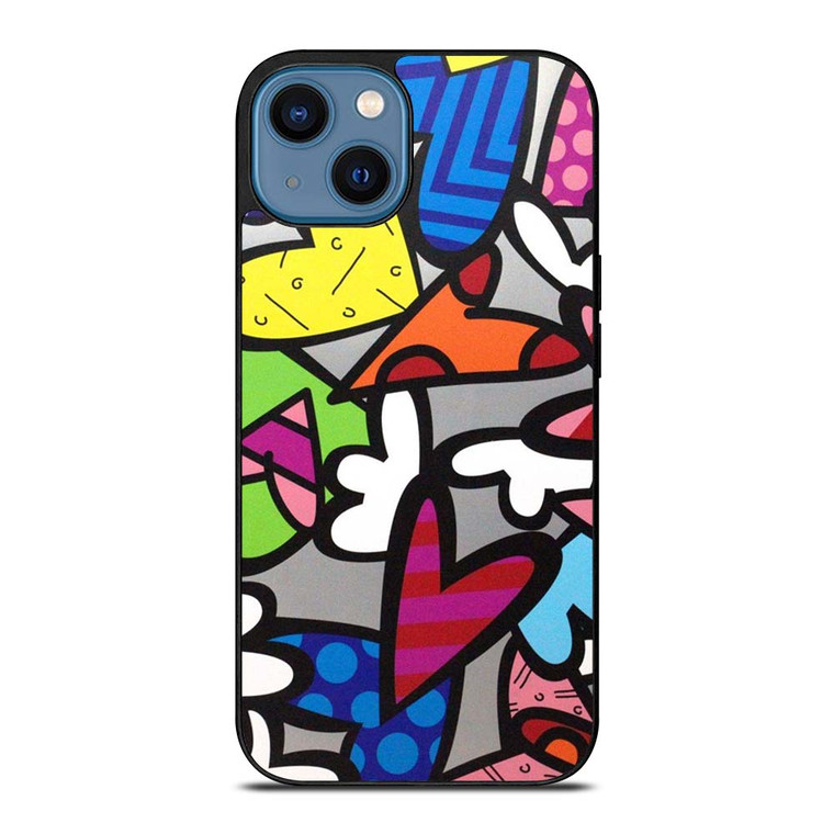 ROMERO BRITTO ABSTRACT LOVE iPhone 14 Case Cover