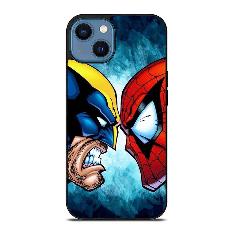 SPIDERMAN VS WOLVERINE MARVEL COMICS iPhone 14 Case Cover