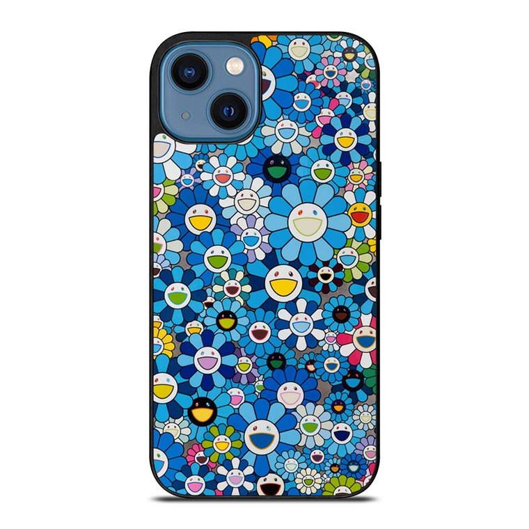 TAKASHI MURAKAMI FLOWERS BLUE iPhone 14 Case Cover