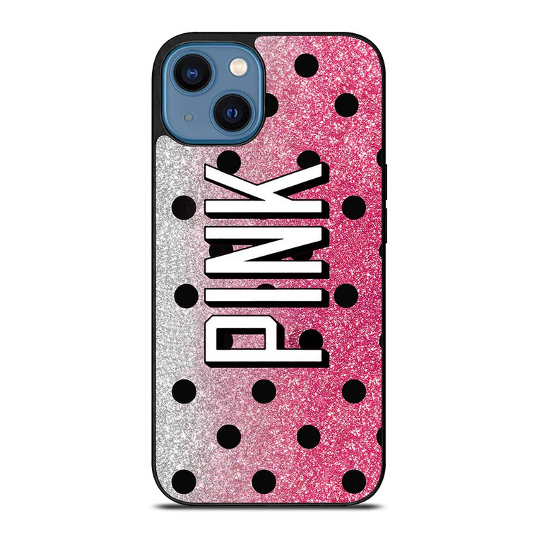 VICTORIA'S SECRET PINK LOGO SPARKLE iPhone 14 Case Cover