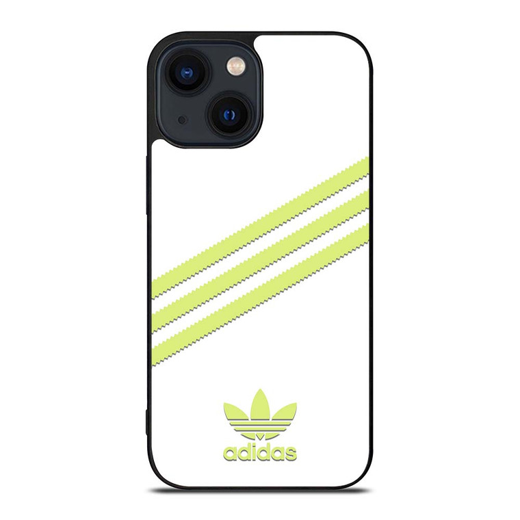 ADIDAS ORIGINALS STRIPES WHITE YELLOW iPhone 14 Plus Case Cover