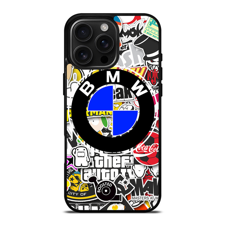 BMW STICKER BOMB iPhone 16 Pro Max Case Cover