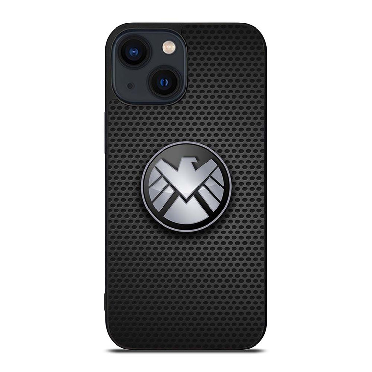 AGENTS OF SHIELD MARVEL LOGO METAL iPhone 14 Plus Case Cover