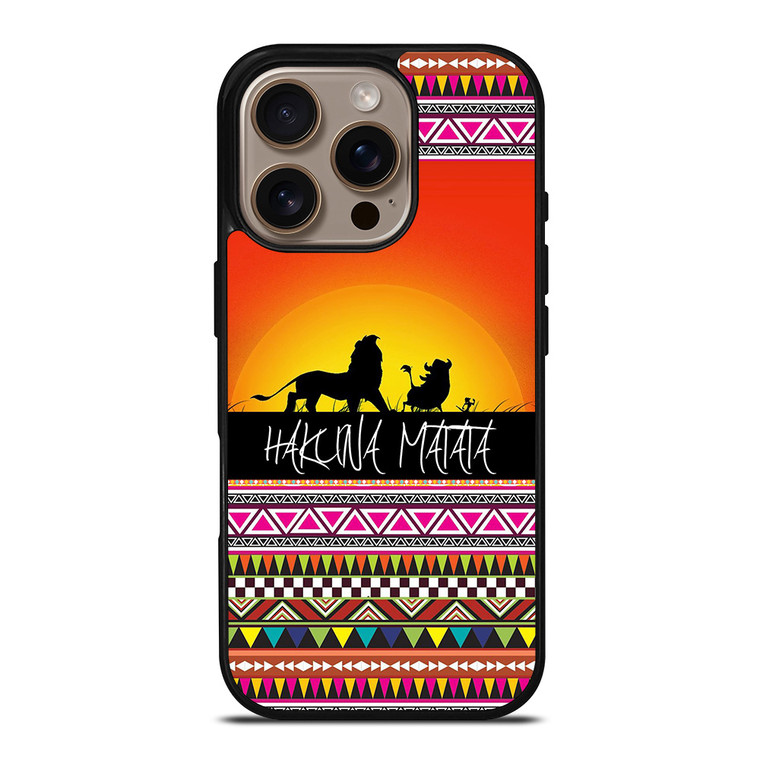 HAKUNA MATATA LION KING SUNSET AZTEC iPhone 16 Pro Case Cover HAKUNA MATATA LION KING SUNSET AZTEC iPhone 16 Pro Case Cover