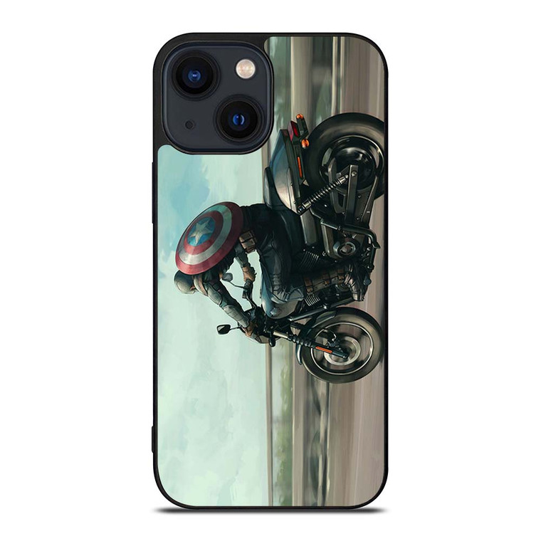 CAPTAIN AMERICA AVENGERS RIDING iPhone 14 Plus Case Cover