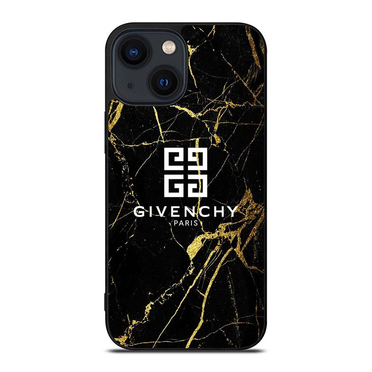 GIVENCHY PARIS GOLD MARBLE iPhone 14 Plus Case Cover