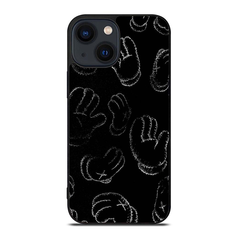 KAWS BLACK GLOVES iPhone 14 Plus Case Cover