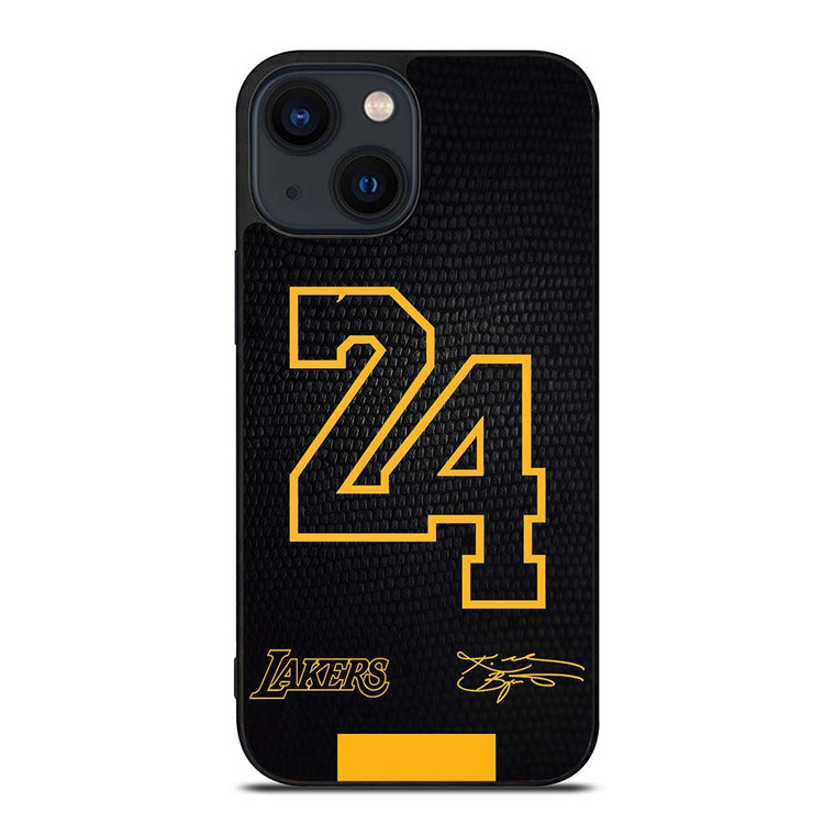 KOBE BRYANT BLACK MAMBA 24 SIGNATURE iPhone 14 Plus Case Cover