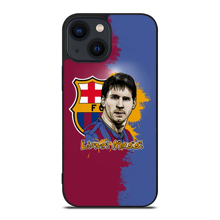 LIONEL MESSI BARCELONA ART iPhone 14 Plus Case Cover