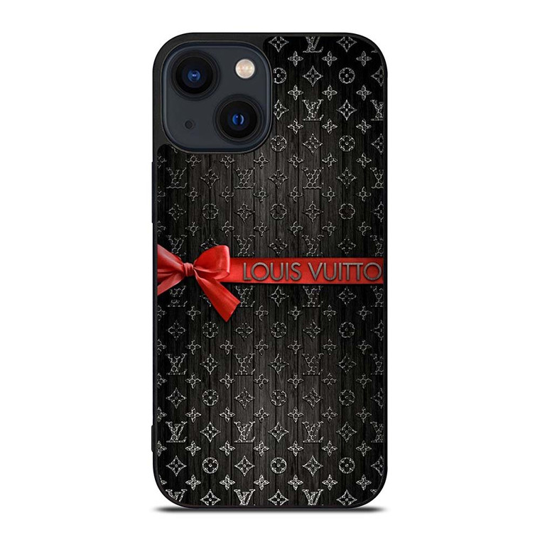 LOUIS VUITTON LV LOGO PATTERN RED RIBBON iPhone 14 Plus Case Cover