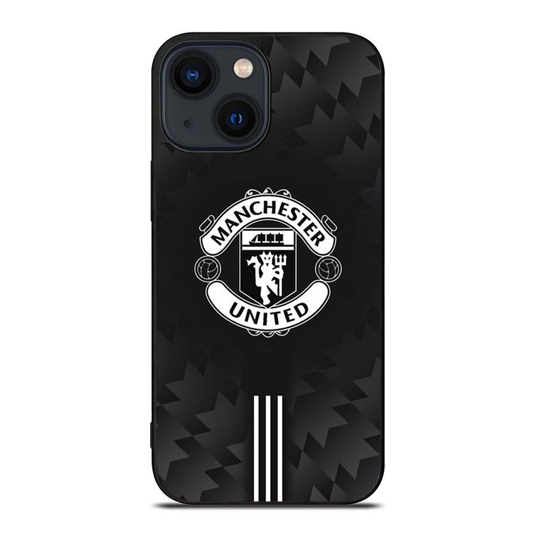 MANCHESTER UNITED BLACK LOGO iPhone 14 Plus Case Cover