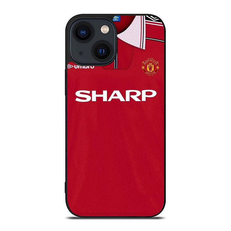 MANCHESTER UNITED FC CLASSIC JERSEY SHARP iPhone 14 Plus Case Cover