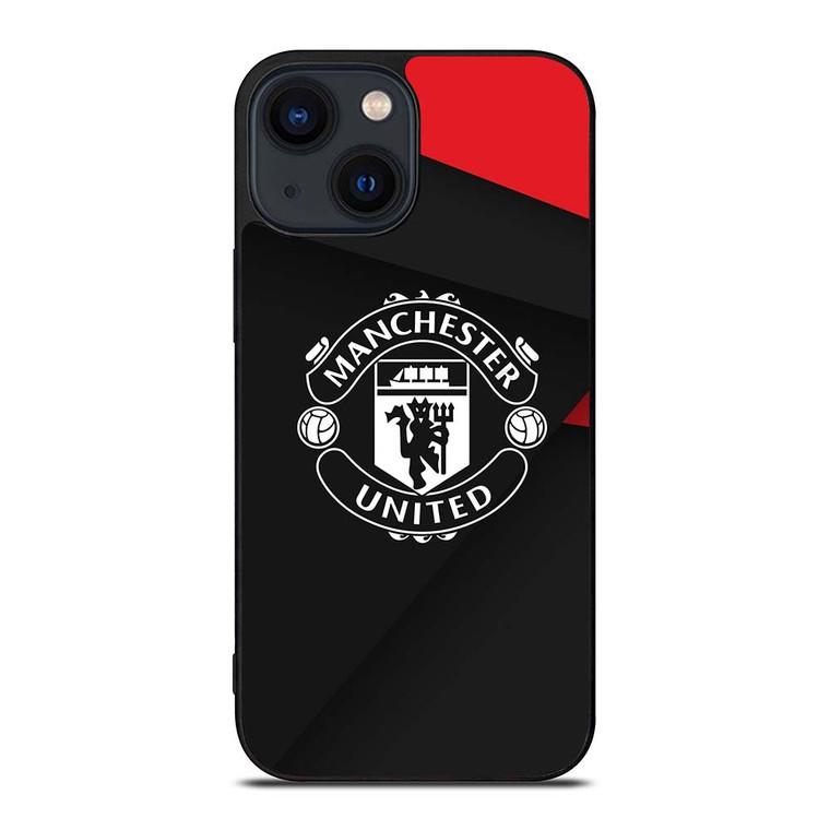 MANCHESTER UNITED LOGO BLACK iPhone 14 Plus Case Cover