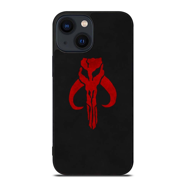 MANDALORIAN RED SKULL LOGO iPhone 14 Plus Case Cover