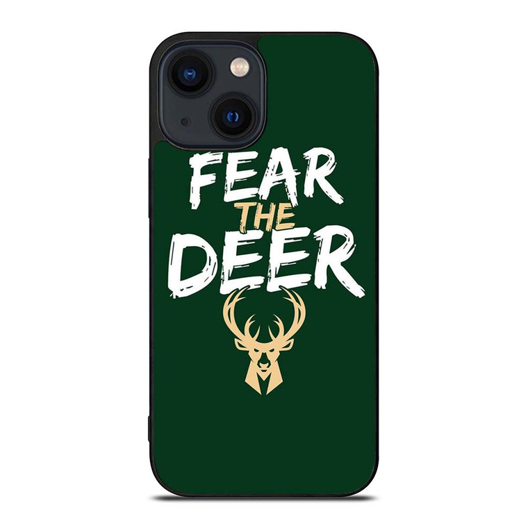 MILWAUKEE BUCKS LOGO BASEBALL FEAR THE DEER iPhone 14 Plus Case Cover