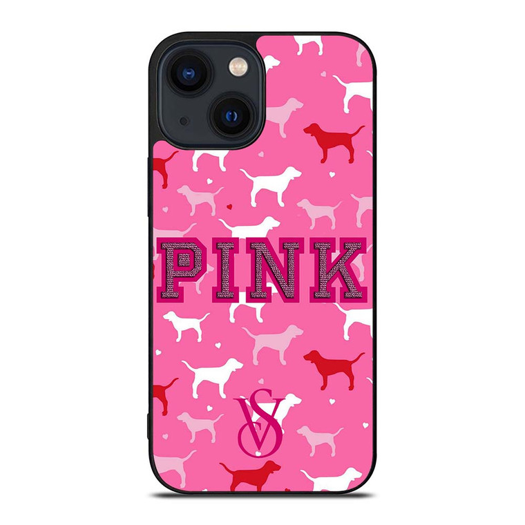 PINK DOG VICTORIA'S SECRET iPhone 14 Plus Case Cover