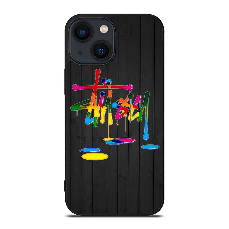 STUSSY PAINT LOGO iPhone 14 Plus Case Cover